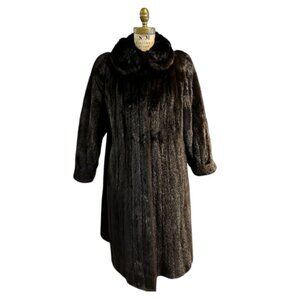 Chocolate Brown Fur Coat, Medium/Large